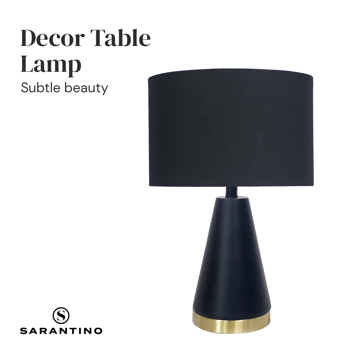 Sarantino Metal Table Lamp in Black and Gold V240-LMP-MLM-50230