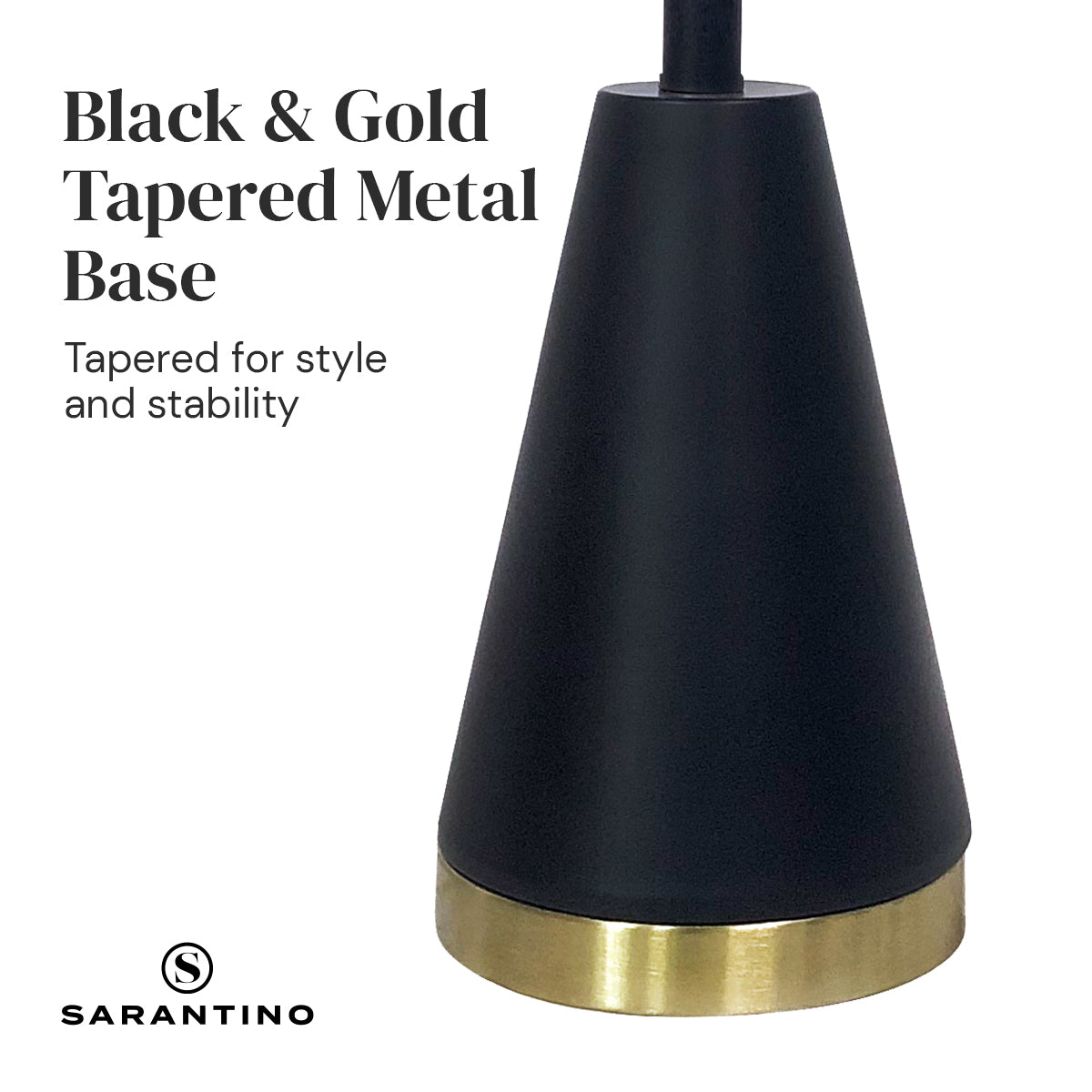 Sarantino Metal Table Lamp in Black and Gold V240-LMP-MLM-50230