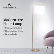 Sarantino 90-Degree Modern Arc Floor Lamp V240-LMP-MLM-50430