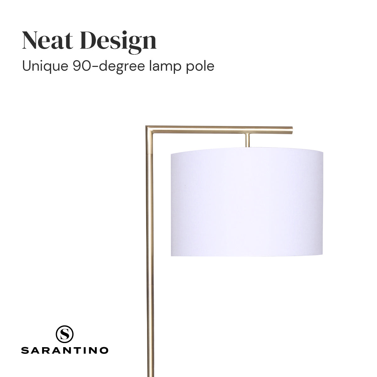 Sarantino 90-Degree Modern Arc Floor Lamp V240-LMP-MLM-50430