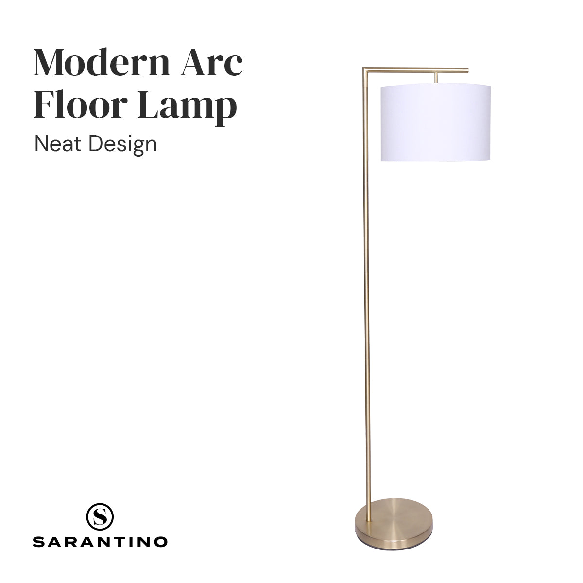 Sarantino 90-Degree Modern Arc Floor Lamp V240-LMP-MLM-50430