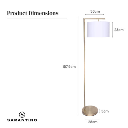 Sarantino 90-Degree Modern Arc Floor Lamp V240-LMP-MLM-50430