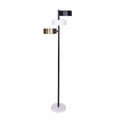 Sarantino Metal Floor Lamp with 3 Swirl Shades V240-LMP-MLM-50523
