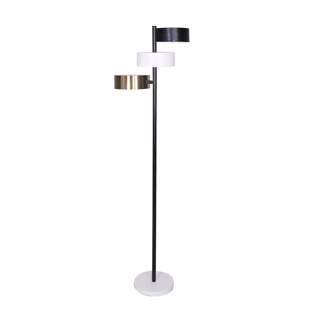 Sarantino Metal Floor Lamp with 3 Swirl Shades V240-LMP-MLM-50523