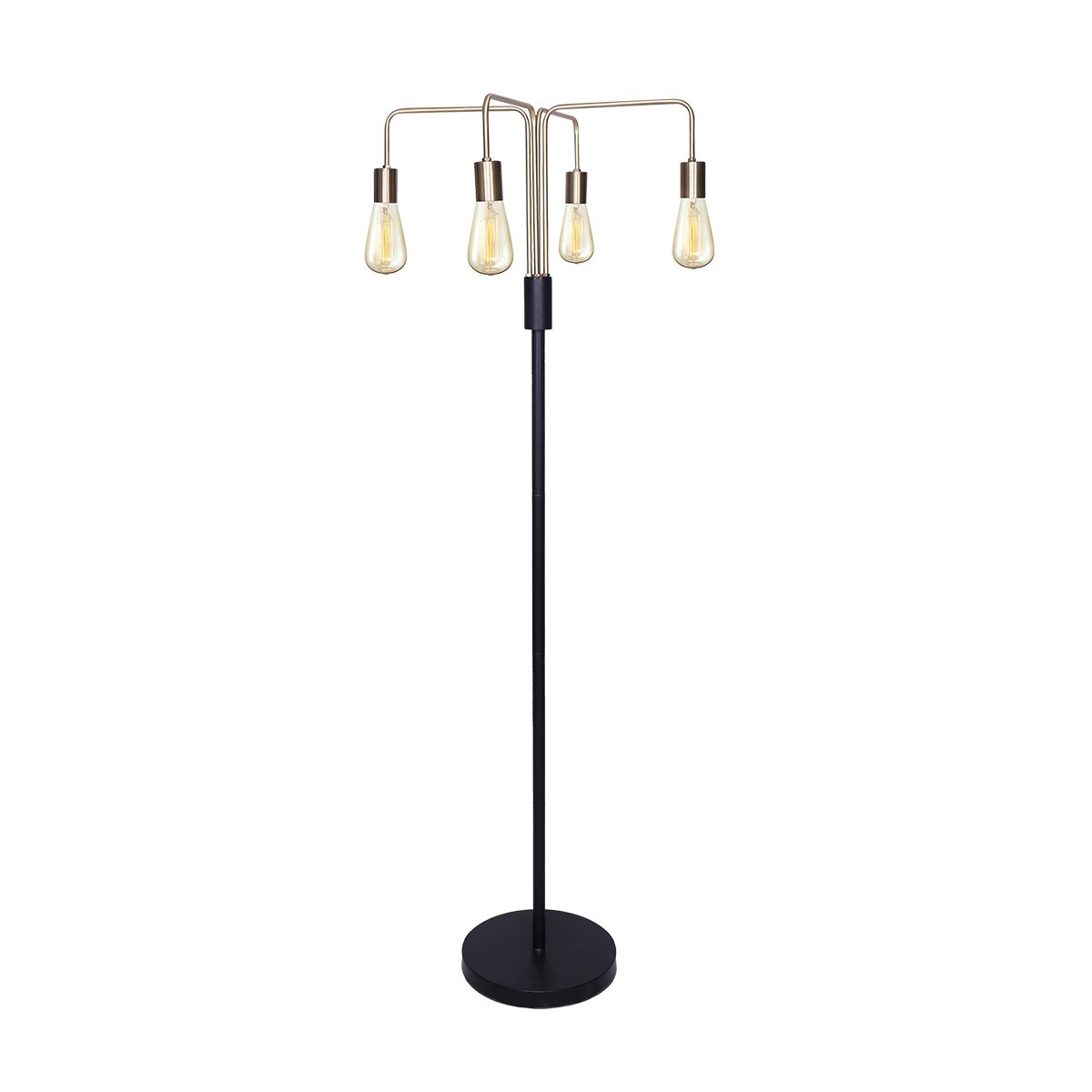 Sarantino Modern Exposed Bulb 4-Arm Industrial Light Floor Lamp V240-LMP-MLM-50713