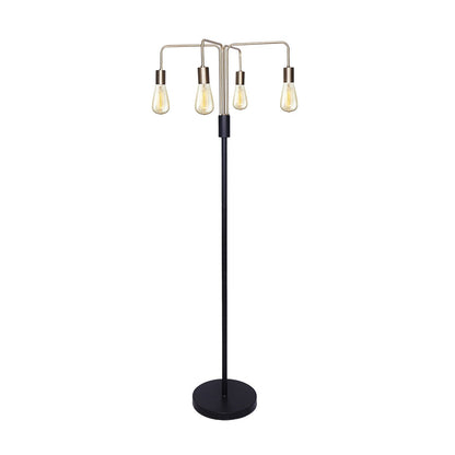 Sarantino Modern Exposed Bulb 4-Arm Industrial Light Floor Lamp V240-LMP-MLM-50713
