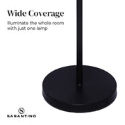 Sarantino Modern Exposed Bulb 4-Arm Industrial Light Floor Lamp V240-LMP-MLM-50713