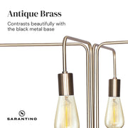 Sarantino Modern Exposed Bulb 4-Arm Industrial Light Floor Lamp V240-LMP-MLM-50713