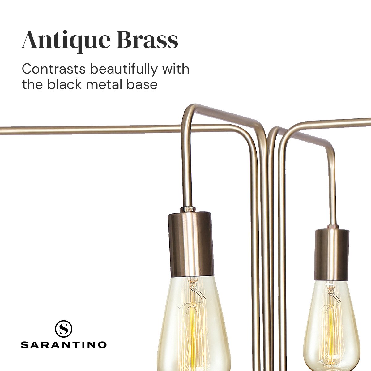 Sarantino Modern Exposed Bulb 4-Arm Industrial Light Floor Lamp V240-LMP-MLM-50713
