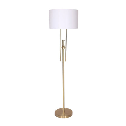 Sarantino Brushed Gold Height-Adjustable Metal Floor Lamp V240-LMP-MLM-50724