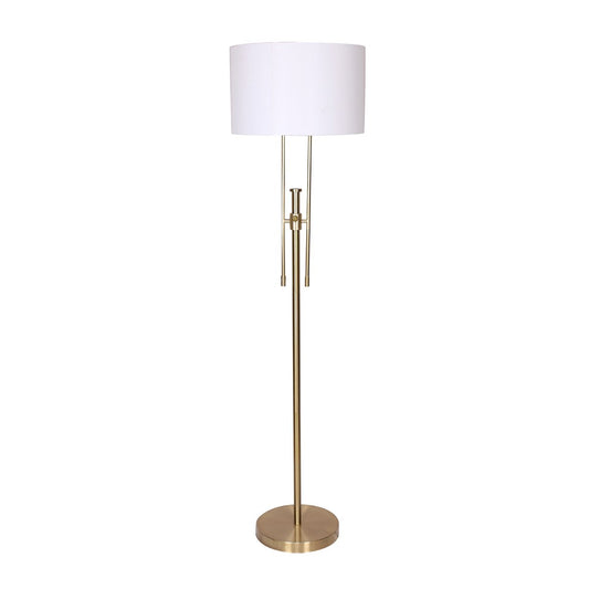 Sarantino Brushed Gold Height-Adjustable Metal Floor Lamp V240-LMP-MLM-50724