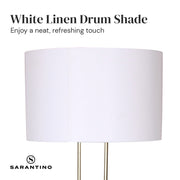 Sarantino Brushed Gold Height-Adjustable Metal Floor Lamp V240-LMP-MLM-50724