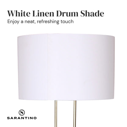 Sarantino Brushed Gold Height-Adjustable Metal Floor Lamp V240-LMP-MLM-50724