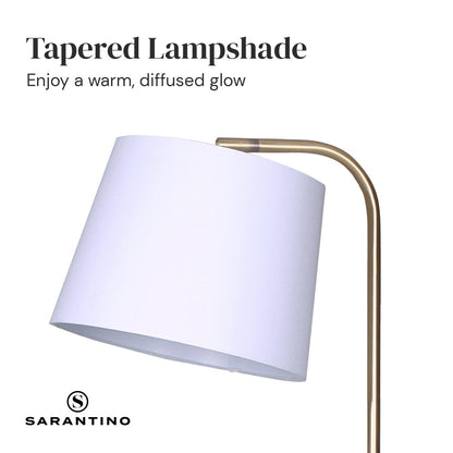 Sarantino Marble & Metal End Table Top Floor Lamp V240-LMP-MLM-50791-03