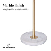 Sarantino Marble & Metal End Table Top Floor Lamp V240-LMP-MLM-50791-03
