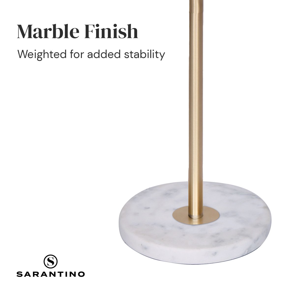 Sarantino Marble & Metal End Table Top Floor Lamp V240-LMP-MLM-50791-03