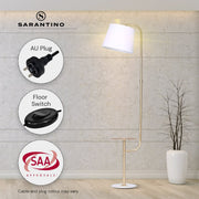 Sarantino Marble & Metal End Table Top Floor Lamp V240-LMP-MLM-50791-03