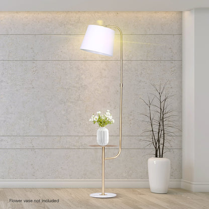 Sarantino Marble & Metal End Table Top Floor Lamp V240-LMP-MLM-50791-03