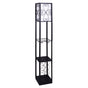 Sarantino Metal Etagere Floor Lamp with Wine Holder Shelf V240-LMP-MLM-621