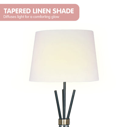 Sarantino Tripod Floor Lamp in Metal and Antique Brass V240-LMP-MLM-682
