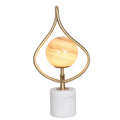 Sarantino Sculptural Orange Glass Table Lamp With White Marble Base V240-LMP-MLM-6925