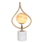 Sarantino Sculptural Orange Glass Table Lamp With White Marble Base V240-LMP-MLM-6925