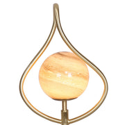 Sarantino Sculptural Orange Glass Table Lamp With White Marble Base V240-LMP-MLM-6925