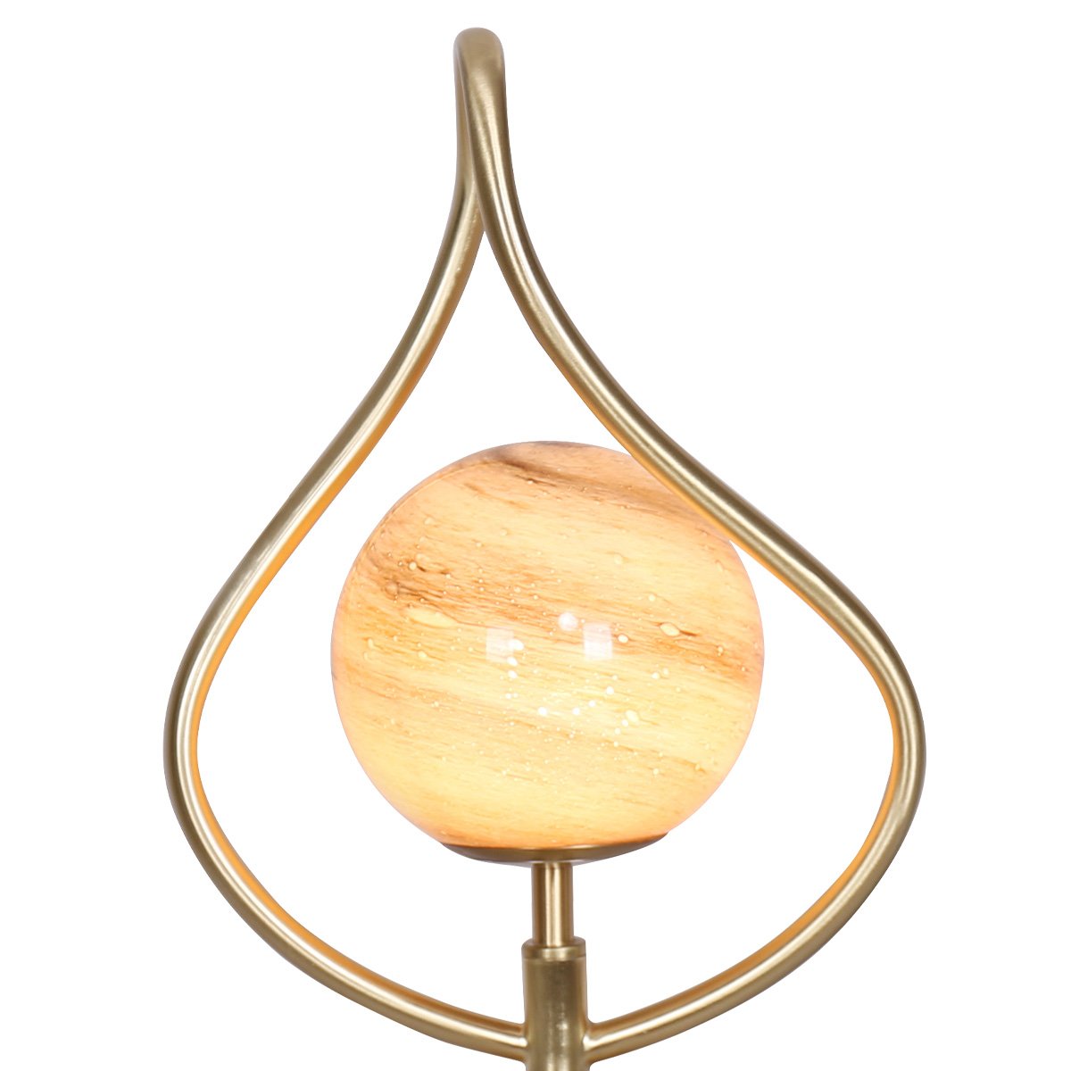 Sarantino Sculptural Orange Glass Table Lamp With White Marble Base V240-LMP-MLM-6925
