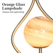 Sarantino Sculptural Orange Glass Table Lamp With White Marble Base V240-LMP-MLM-6925