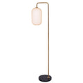 Sarantino Metal Floor Lamp With Opal Glass Shade V240-LMP-MLM-9052