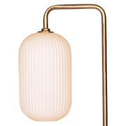 Sarantino Metal Floor Lamp With Opal Glass Shade V240-LMP-MLM-9052