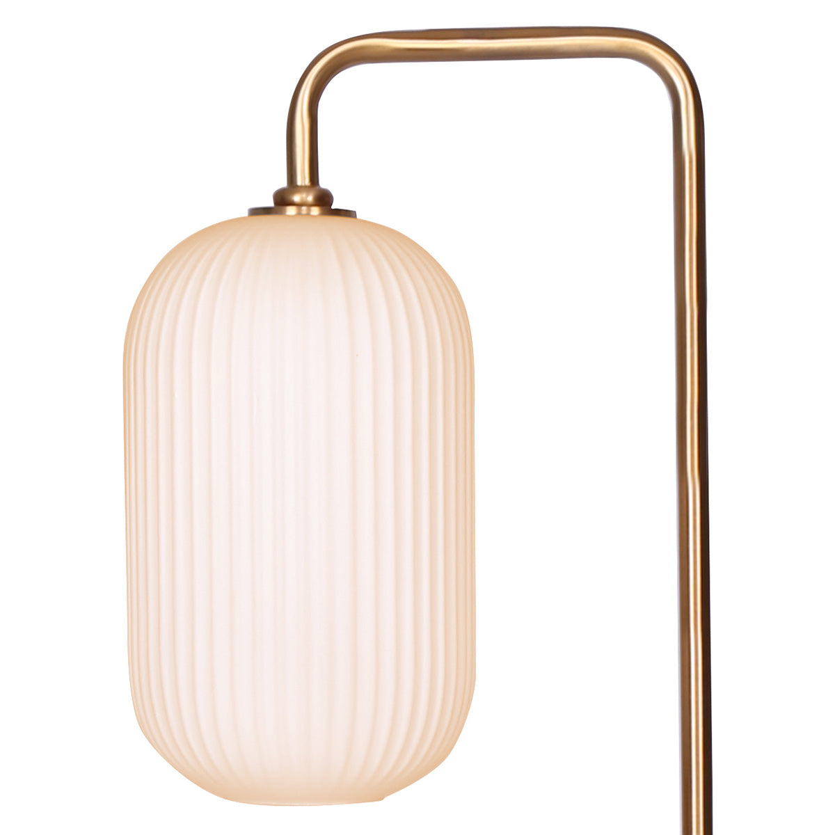 Sarantino Metal Floor Lamp With Opal Glass Shade V240-LMP-MLM-9052
