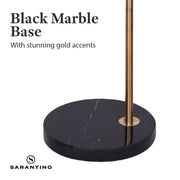 Sarantino Metal Floor Lamp With Opal Glass Shade V240-LMP-MLM-9052