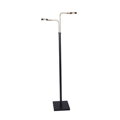 Sarantino LED Metal Floor Lamp with 2 Lights in Brushed Gold and Black Finish V240-LMP-MLM-ML82618