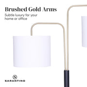 Sarantino Black/Brass Finish Reading Light Electric Table Lamp V240-LMP-MLM-ML93539