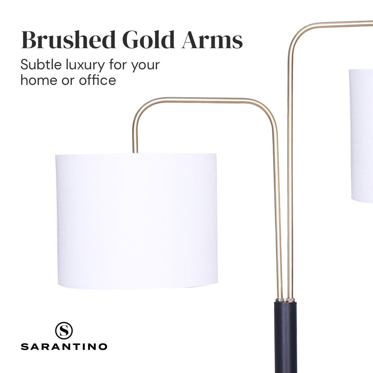 Sarantino Black/Brass Finish Reading Light Electric Table Lamp V240-LMP-MLM-ML93539