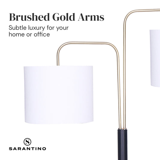 Sarantino Black/Brass Finish Reading Light Electric Table Lamp V240-LMP-MLM-ML93539