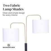 Sarantino Black/Brass Finish Reading Light Electric Table Lamp V240-LMP-MLM-ML93539