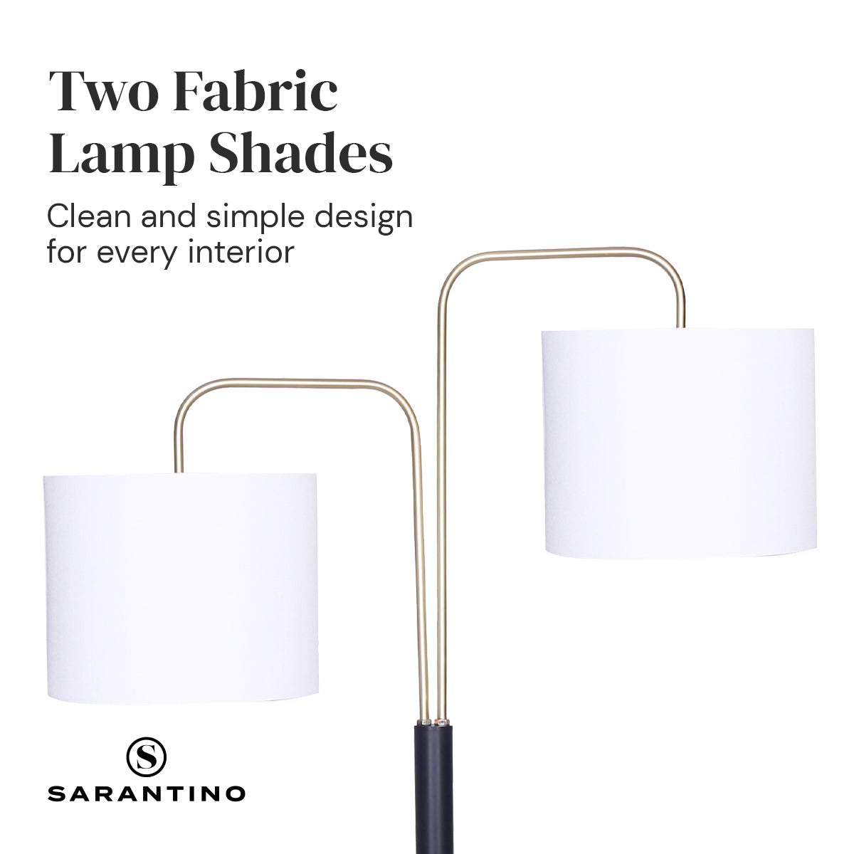 Sarantino Black/Brass Finish Reading Light Electric Table Lamp V240-LMP-MLM-ML93539