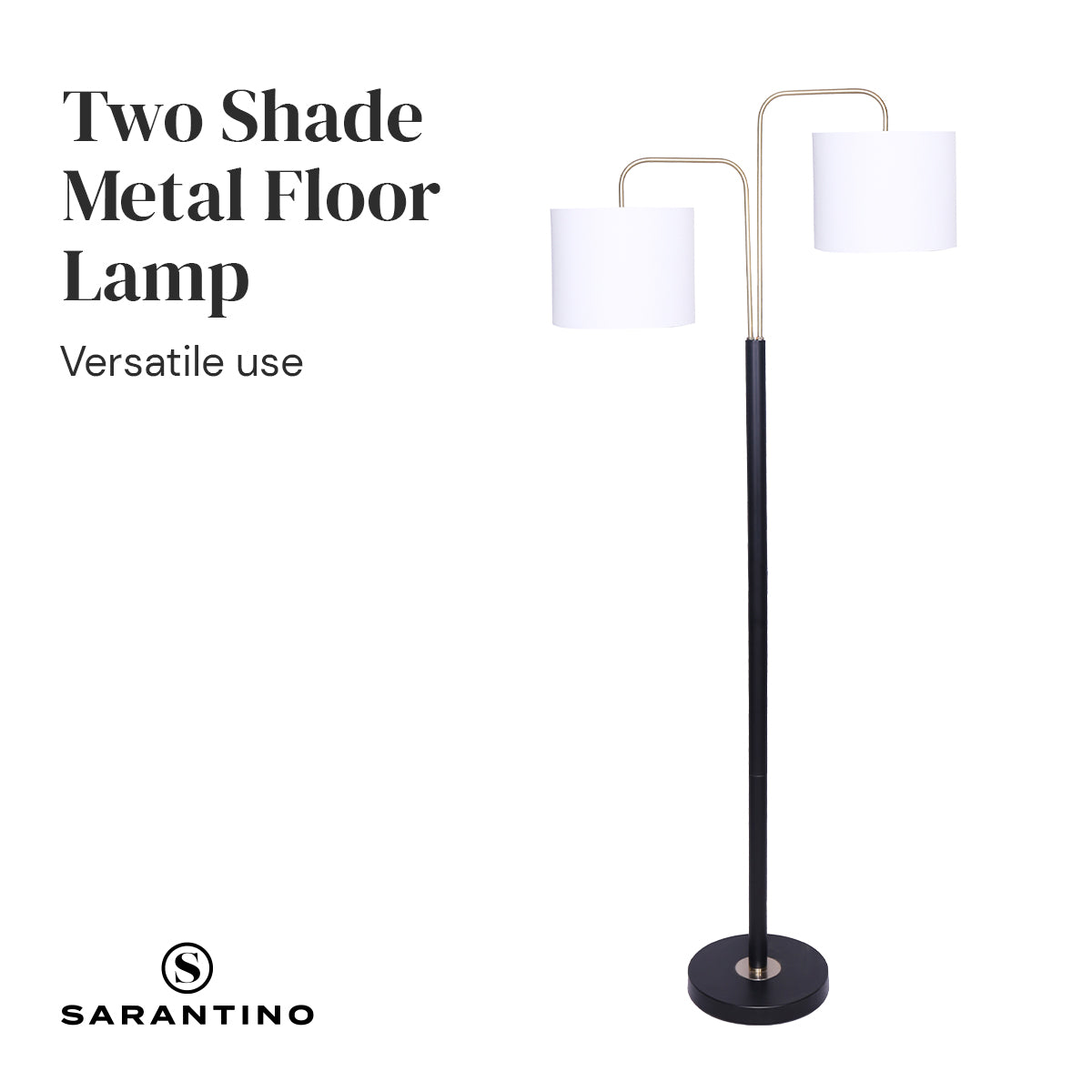 Sarantino Black/Brass Finish Reading Light Electric Table Lamp V240-LMP-MLM-ML93539