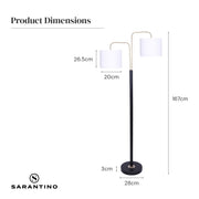 Sarantino Black/Brass Finish Reading Light Electric Table Lamp V240-LMP-MLM-ML93539
