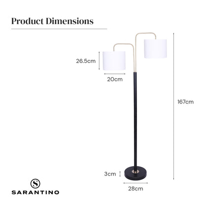 Sarantino Black/Brass Finish Reading Light Electric Table Lamp V240-LMP-MLM-ML93539