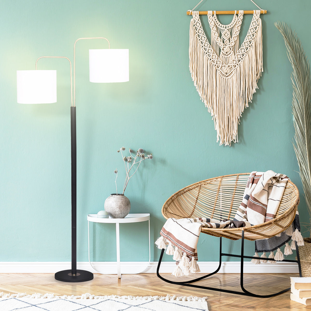 Sarantino Black/Brass Finish Reading Light Electric Table Lamp V240-LMP-MLM-ML93539