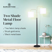 Sarantino Black/Brass Finish Reading Light Electric Table Lamp V240-LMP-MLM-ML93539