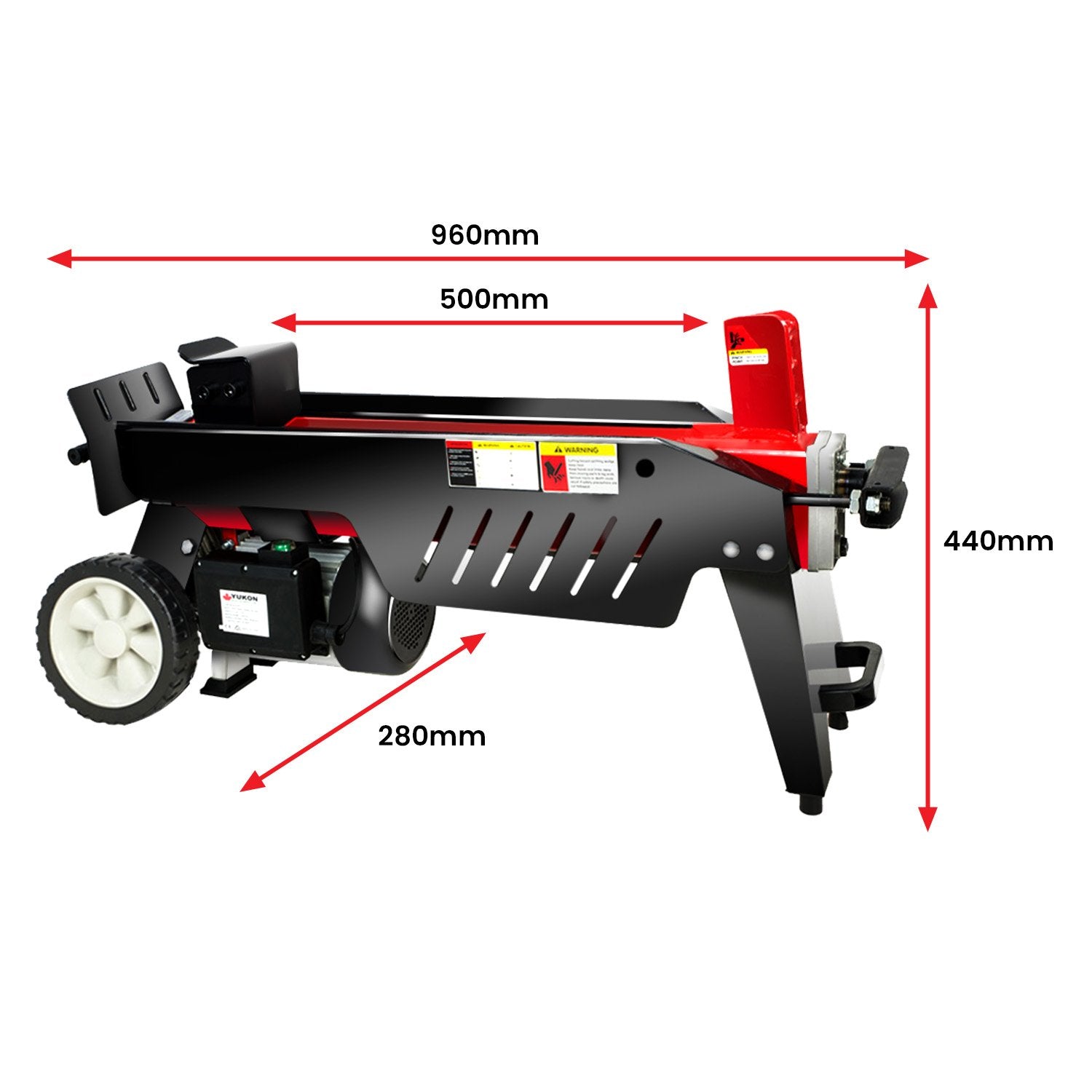 Yukon 7 Ton Electric Log Splitter With Side Protectors Axe Wood Cutter V240-LOG-ELE-07P