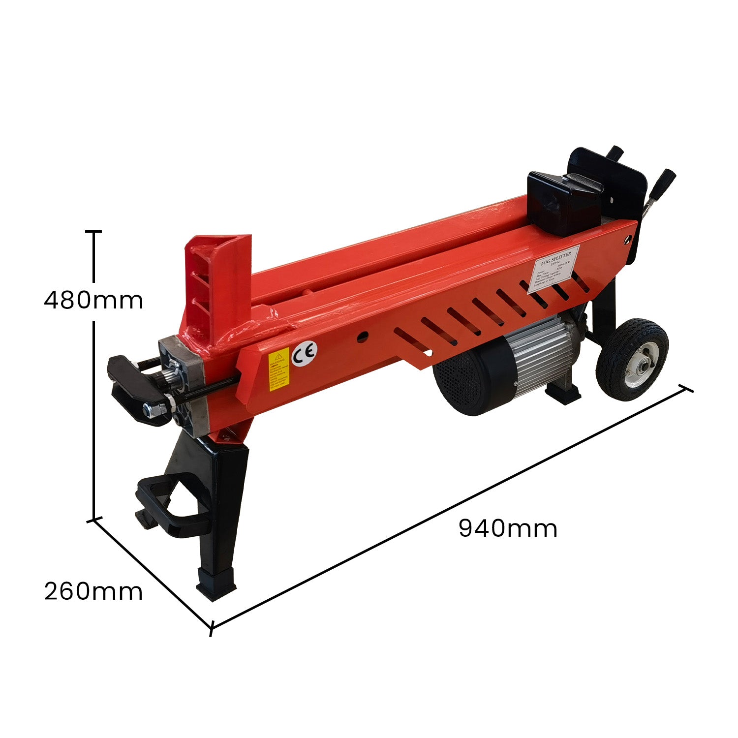 Yukon 8 Ton 2.2kw Heavy-duty Electric Hydraulic Log Splitter V240-LOG-ELE-XB-008