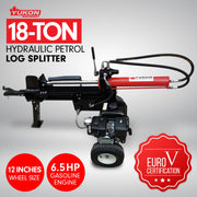 Yukon 18 Ton Petrol Log Splitter Wood Cutter Hydraulic Ram Wood Cutter Firewood Chopper Axe Wedge V240-LOG-PTR-018