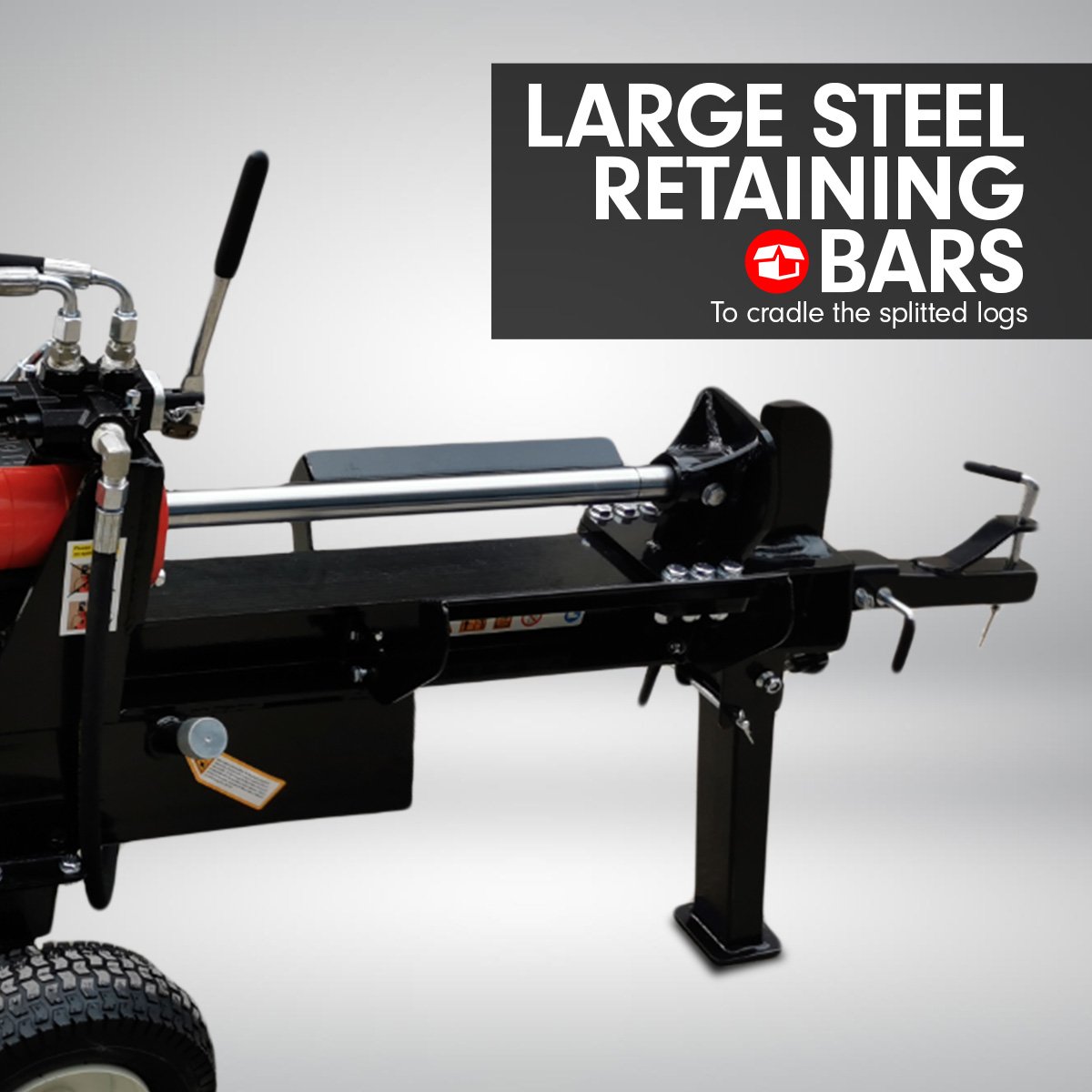 Yukon 18 Ton Petrol Log Splitter Wood Cutter Hydraulic Ram Wood Cutter Firewood Chopper Axe Wedge V240-LOG-PTR-018