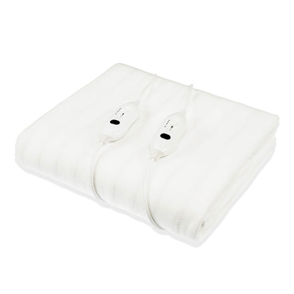 Laura Hill Electric Blanket Queen Size Fitted Underlay Winter Throw - White V240-LTC3-152-WH