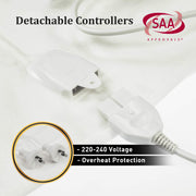 Laura Hill Electric Blanket Queen Size Fitted Underlay Winter Throw - White V240-LTC3-152-WH